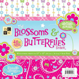 Набір паперу Blossoms & Butterflies 30х30 см 24 листа від DCWV