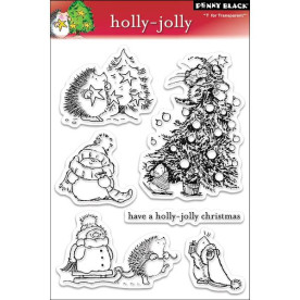 Набір акрилових штампів Holly Jolly 19х13 см, Penny Black