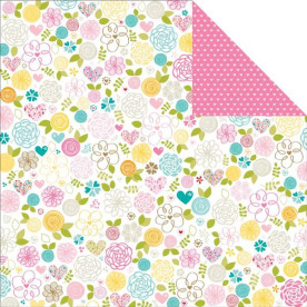 Бумага двусторонняя для скрапбукинга "Esther Fleming Floral" 30х30 см от Bella Blvd