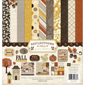 Набор бумаги Reflections Fall 30х30 см 12 листов + наклейки от Echo Park