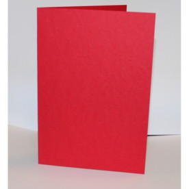 Заготівля для листівки 12х17 см, червона, з текстурою вельвет-мікро