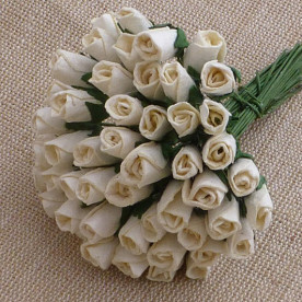 Набор бутонов роз Deep Ivory, 10 шт, 8 мм