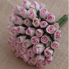 Набір бутонів троянд Baby Pink / Ivory, 10 шт, 8 мм