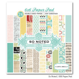 Набор бумаги So Noted 12 листов 15х15 см от Carta Bella