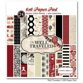 Набір паперу Well Travelled 12 аркушів 15х15 см від Carta Bella