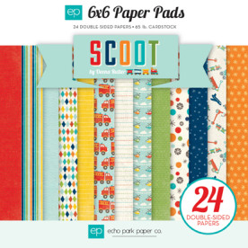 Набір паперу Scoot 12 аркушів 15х15 см від Echo Park