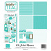 Набор бумаги Totally Teal Mini Theme 30х30 см 6 листов + наклейки от Echo Park