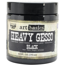 Чорний Гессо Finnabair Art Basics Heavy Gesso Black, 250 мл, Prima