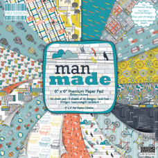 Набір паперу Man Made 15х15 см 16 аркушів від компанії First Edition