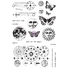 Штамп, Dream Without Fear, 10x15 см, 20 элементов , Prima