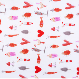 Декоративна тканина Літтл, бавовна 50%, молочний, 50х70 см, 175 г/м