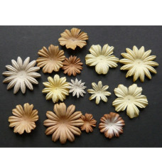 Набор 100 цветов из тутовой бумаги в кремово-коричневых тонах