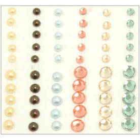 Набір страз і напівперлин Bonjour 60 шт,  Kaisercraft