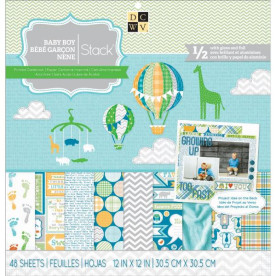 Набор бумаги Baby Boy 24 листа 30х30 см от DCWV