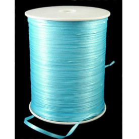 Атласна стрічка блакитного кольору, ширина 3 мм, довжина 5 м
