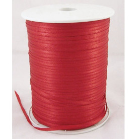 Атласная лента красного цвета, ширина 3 мм, длина 5 м