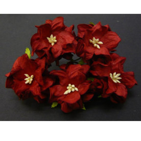 Декоративный цветок гардении темно-красного цвета 4 см