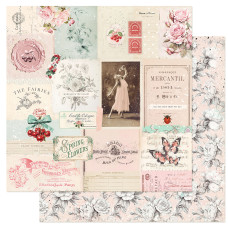 Аркуш двостороннього скраппаперу All The Stars Shine For You - Cherry Sweet, 30x30 см, Prima