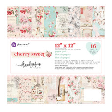 Набір двостороннього скраппаперу Cherry Sweet, 30x30 см, 8 аркушів, Prima