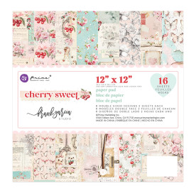 Набір двостороннього скраппаперу Cherry Sweet, 30x30 см, 8 аркушів, Prima