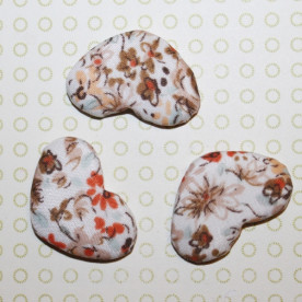 Тканевый кабошон Осенние мотивы, 33х22х7 мм, 1 шт