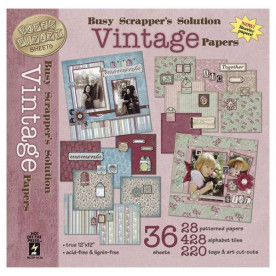 Набор бумаги и украшений Vintage 36 листов 30х30 см от HOTP