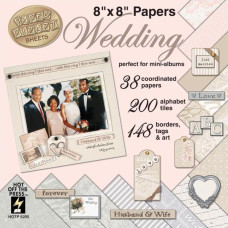 Набір паперу і прикрас Wedding 38 аркушів 20х20 см від HOTP