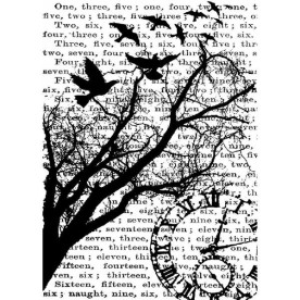 Резиновый штамп Time 6х9 см, Tim Holtz