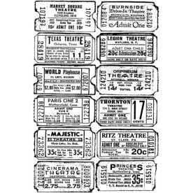 Резиновый штамп Ticket 6х9 см, Tim Holtz