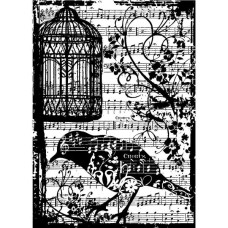 Резиновый штамп Bird Song 6х9 см, Tim Holtz