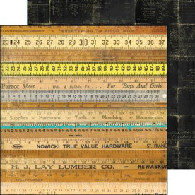 Двусторонняя бумага Post Script 30х30 см от Farm House