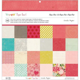 Набор бумаги Paper Heart 30х30 см 24 листа от Crate Paper