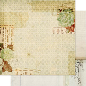 Двусторонняя бумага Documents 30х30 см от Pink Paislee