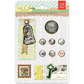 Набор брадсов Fact & Fiction 10 шт от Basic Grey