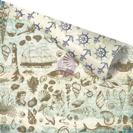 Лист двусторонней скрапбумаги, 30x30 см, French Riviera-Au Bord de la Mer , Prima