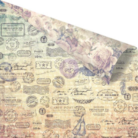 Лист двостороннього скраппаперу, 30x30 см, French Riviera-Juste Toi, Moi et le Bleu Profond de la Mer, Prima