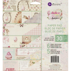 Набір двостороннього скраппаперу 20х20 см Dulce, 6 листів, Prima