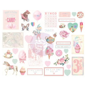 Набор клеевого чипборда с фольгированием Dulce, Prima