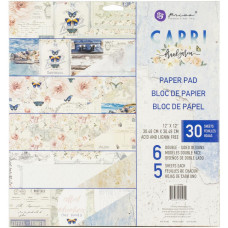 Набор двусторонней скрапбумаги 30х30 см, 6 листов, Capri, Prima