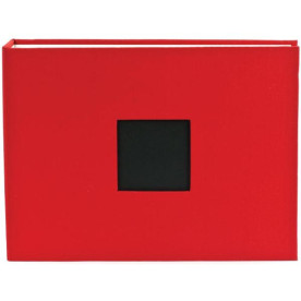 Тканевый альбом для скрапбукинга Cloth D-Ring Album - Cardinal, цвет: красный, 20х20 см от American Crafts