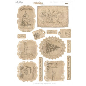 Набор высечек "Зимняя пора", винтаж, 30х21 см от Lesia Zgharda