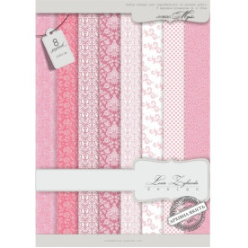 Набор бумаги "Розовые мечты" 8 листов, размер 30х21 см от Lesia Zgharda