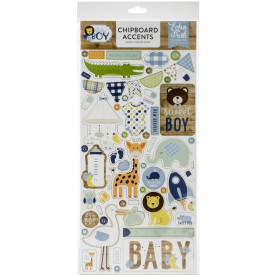 Набір клейового чіпборда Baby Boy - Accents, 15х32 см, Echo Park