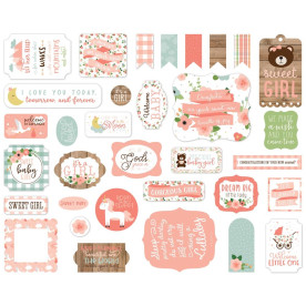 Набор высечек для скрапбукинга Baby Girl - Icons - Ephemera, 33 шт., Echo Park