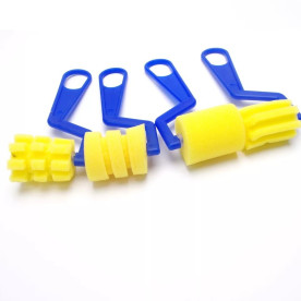 Набор валиков, прикаточных роликов, 4 шт, желтый, 160 мм