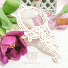 Чипборд многослойная рамка Рококо овал Cr-017, Scrapbox