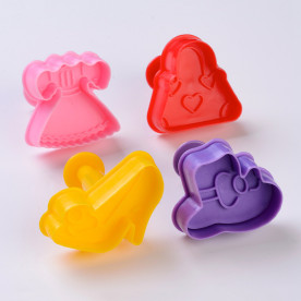 Набор форм-прессов для печенья, Девочка, 4 шт, 50х50 мм, высота от 17 до 58 мм