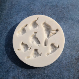 Силіконовий молд, Птахи, 80 мм