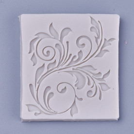 Молд силиконовый, Ажурная ветвь, 57x53x5 мм