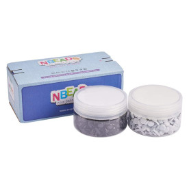 Набір брадс для скрапбукінгу, Black and White, 300 шт білий, 300 шт чорний, 12x8 мм